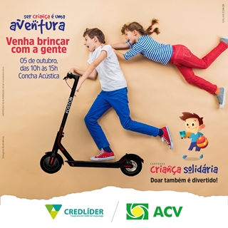 ACV promoverá atividades para crianças neste sábado, na Concha Acústica