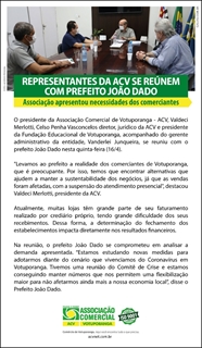 Representantes da ACV se reúnem com prefeito João Dado